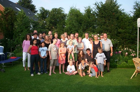 Mum fourth from left - German family reunion July 2001