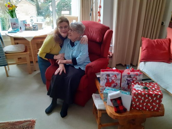 With Valeria on Mum's birthday - 14 December