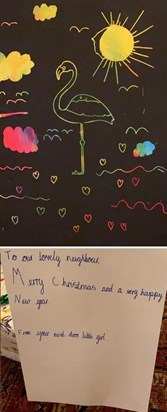 Christmas card from the little girl next door