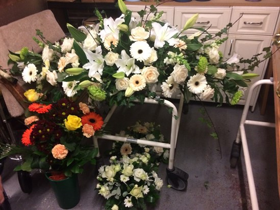 Beautiful flowers sent on to The Hospice in the Weald