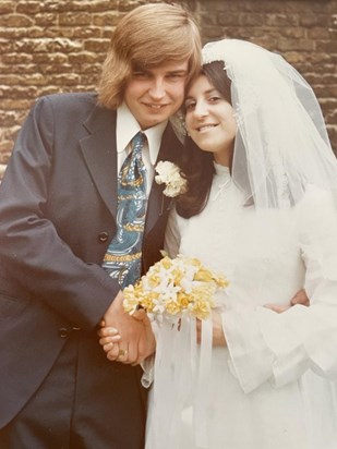 Wedding day, 1st July 1972