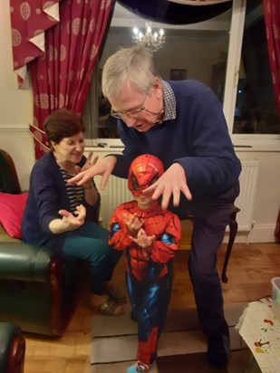 He loved to entertain the little ones in the family. 