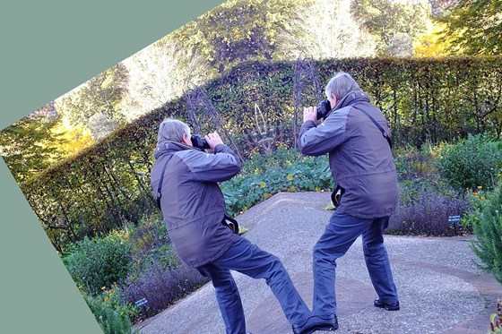 Two of him at RHS Wisley 