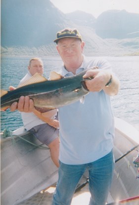 David fishing in Norway