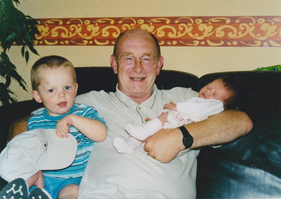 David with his grandchildren Jamie and Madeline