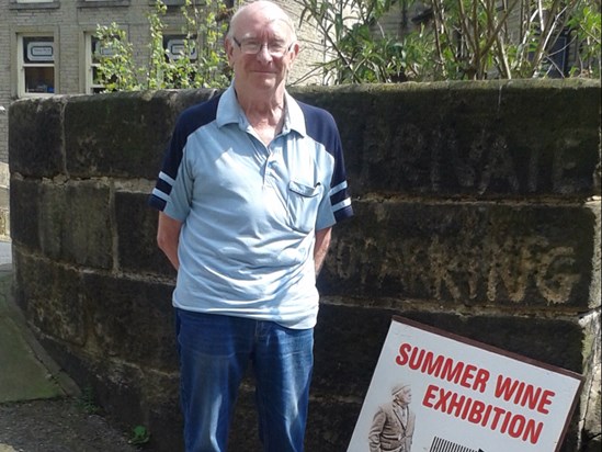 David at the Last of the Summer Wine exhibition in Holmfirth