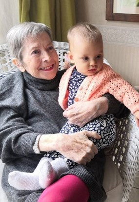 Mama and her granddaughter Elektra, October 2020