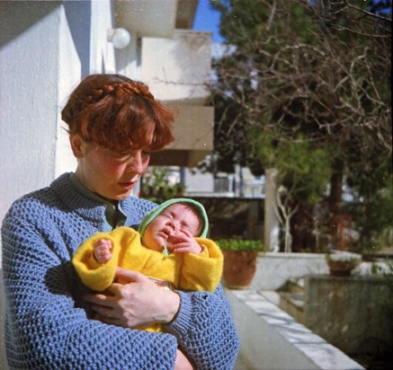 Mama and baby Iris, 1981