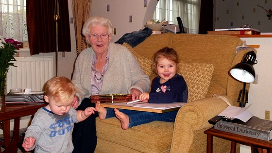 My lovely gran with 2 of her great grandkids. xx