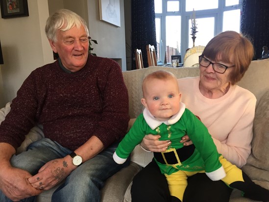 Miss you Grandad, from your little Christmas elf Reuben xxx