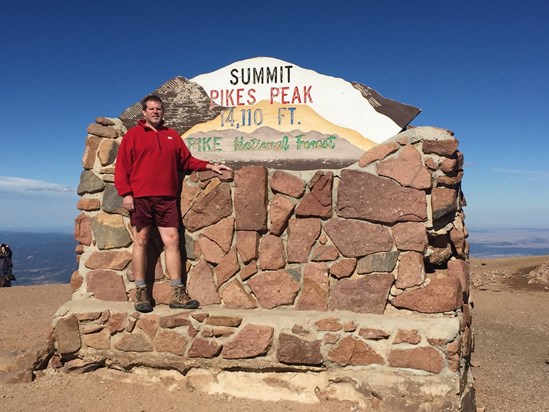 A Colorado trip a few years back, James and I were able to escape down to Pikes Peak.  Felt like the top of the world, will miss you my friend!