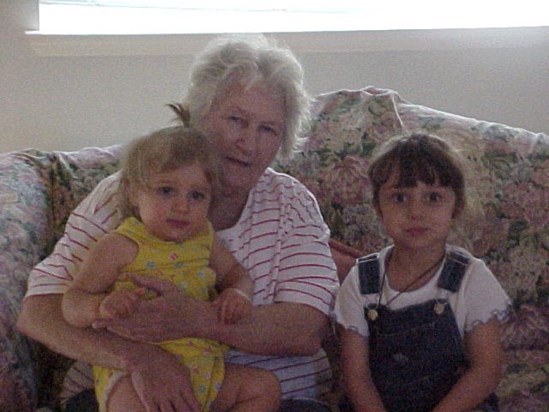Grandma with Hana & Mary!