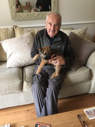 Stanley the Grand dog with Dad