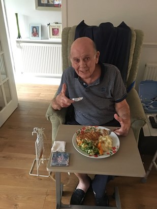 Only 4 weeks ago enjoying his dinner x 