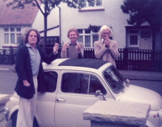John, myself and our friend who owned the Fiat 500 - about to set off! 