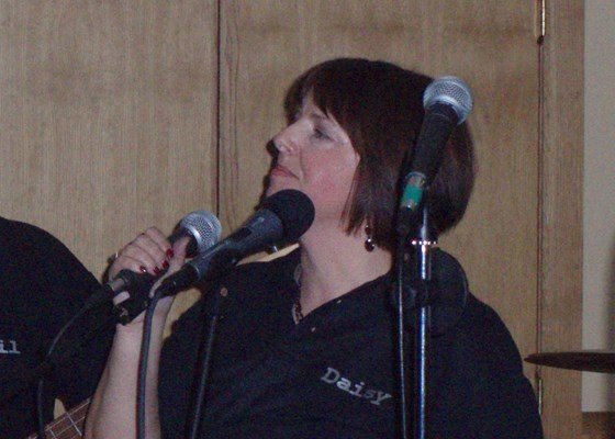 Singing at anniversary party