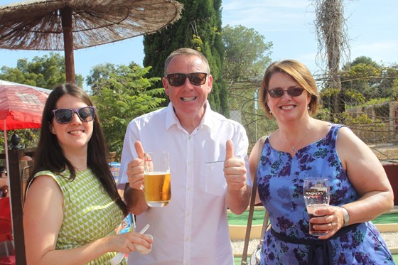 Katie, Phil and Jayne in Spain