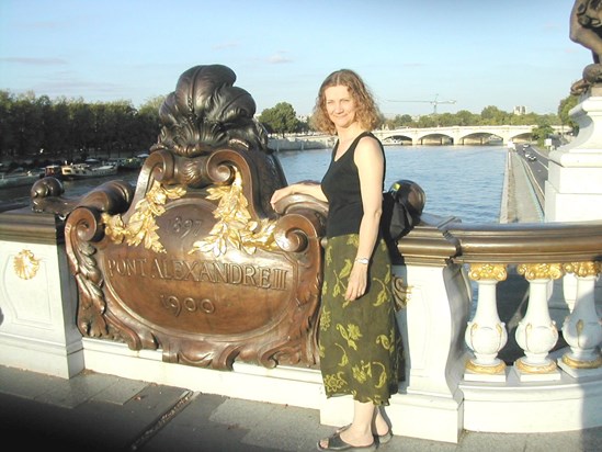 Thelma on the Alexander III bridge, Paris