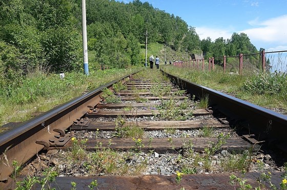 tracks along Lake Baikal