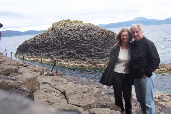 the two of us on Staffa