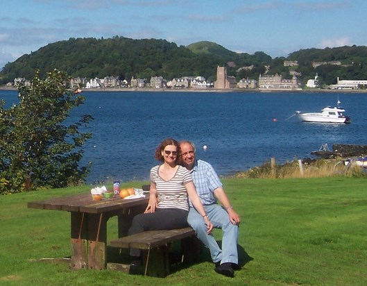 having our lunch at Oban ...