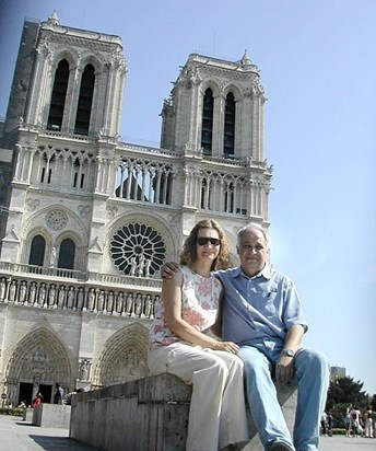 us sitting outside the Notre Dame