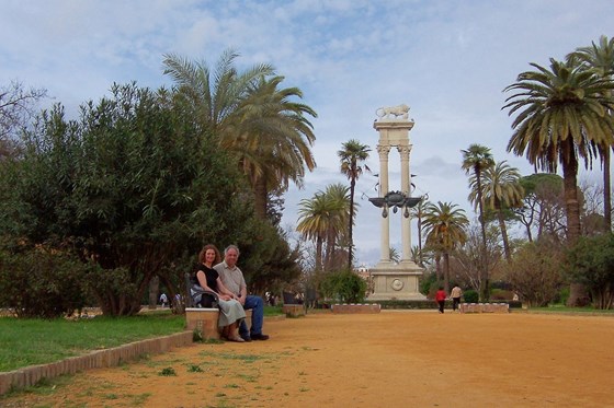 at the Colombus monument, Sevilla