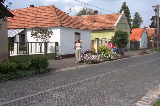 in a Hungarian village street