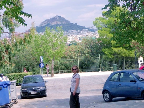 Thelma with Lycavittos Hill in the background, Athens