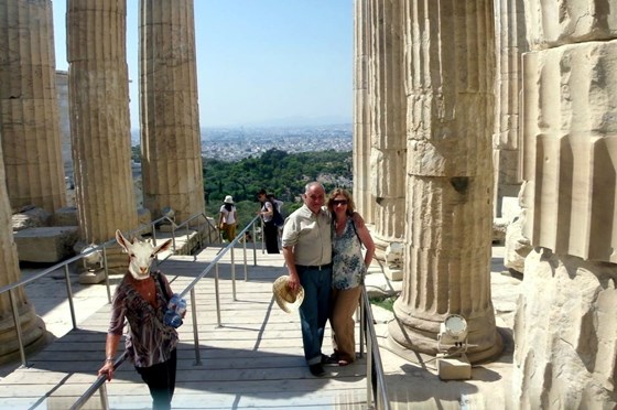 jokey picture on the Acropolis, Athens