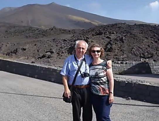 our very last holiday snap together - on Mount Etna, September 2019