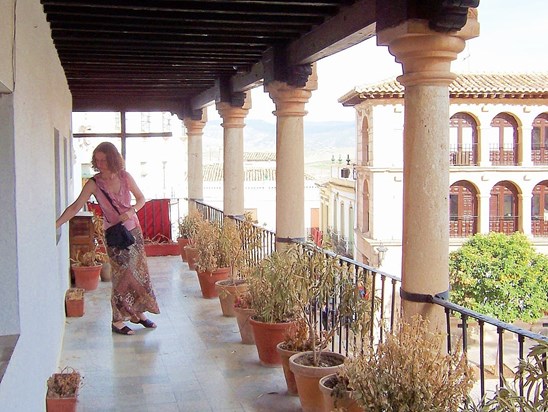 coming onto the balcony of the Church of Santa María la Mayor (Ronda, Spain)