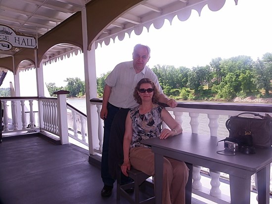 us on board the General Jackson paddle boat - Cumberland River, Nashville, TN, 2012