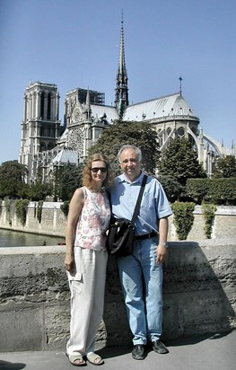 with the Notre Dame as background ... 