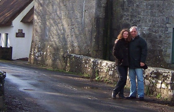 Thelma and me posing in front of Thoor Ballylee