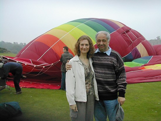 waiting for the hot air balloon to be inflated