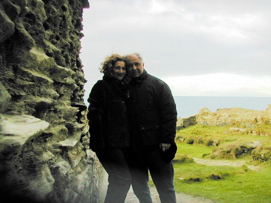 Tintagel, upper courtyard of the castle ruins, 2004