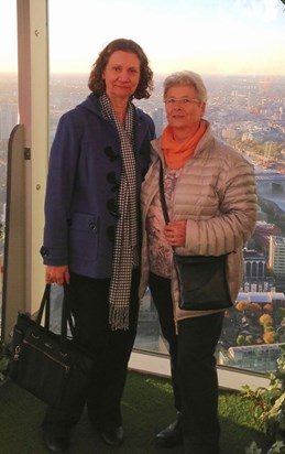Thelma and Kati at the top of the London "Shard" - November 2018