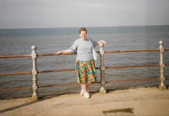 She loved taking trips to the seaside.