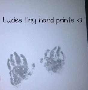 Lucies tiny hand prints xx