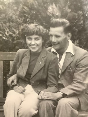 June and Bas on honeymoon 1950