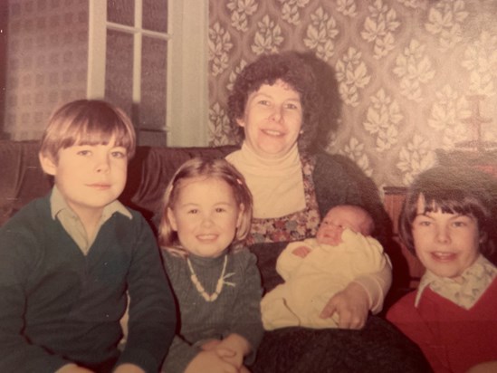 Proud Mom with Paul, Michael, Diane & Jane 1979