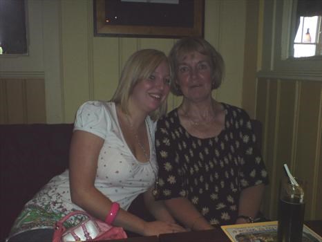 Natalie and mum out for tea