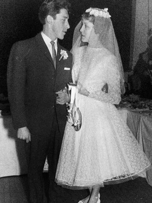 Albie and Rosemary on their wedding day - 26.12.59