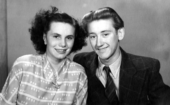 Moira with Wally at about 16 years old