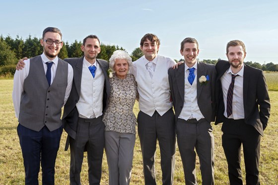 Moira with Grandsons