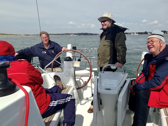 Sailing on the Solent in April 2013