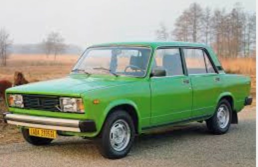Green Lada - circa 1980's (not ours, but an example for a visual aid)
