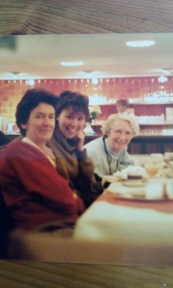 with colleagues from St Peters high school Diane Stone and Frances Butler 1980's