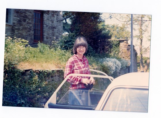 Audrey on honeymoon Anglesey 1978